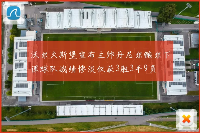 沃尔夫斯堡宣布主帅丹尼尔鲍尔下课球队战绩惨淡仅获3胜3平9负